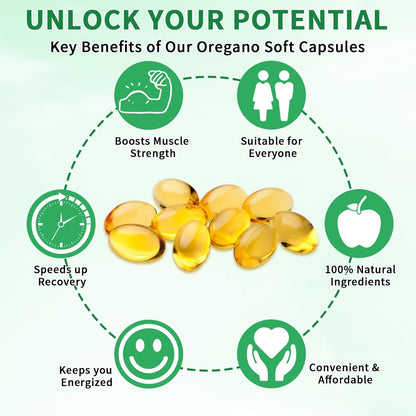 Oil of Oregano with Black Seed Oil, Organic Oregano Oil Softgels,Orega