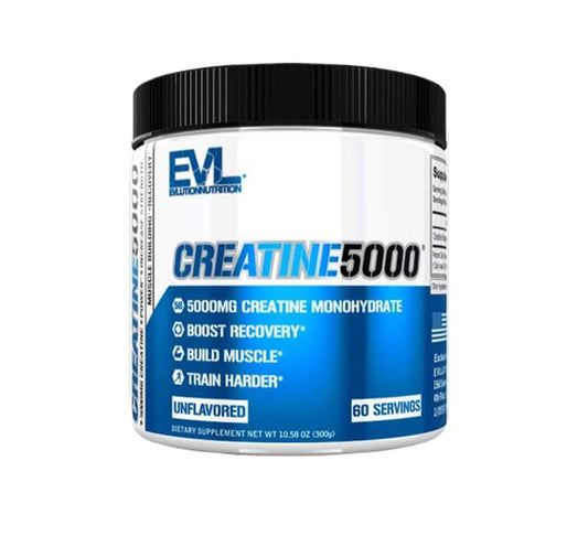 Evlution Nutrition Creatine 5000 - Supports Faster Recovery, Lean Muscle Growth & Performance - Pre & Post Workout Powder - 5000Mg Pure Creatine Monohydrate per Serving - 60 Servings - Unflavored
